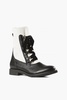 lux sock camper shoes in black/white