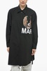 mm6 printed eagle cotton shirt dress