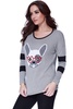 frenchie love pullover in gray multi