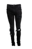 black distressed jeans