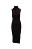 stretch knit sleeveless dress in burgundy rayon