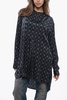 paisley patterned viscose blouse with mandarin collar