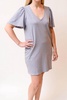 mallory flutter sleeve t-shirt dress in light purple