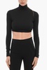 all-over monogram turtle-neck crop top
