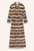 artemis dress in bordeaux red/ beige