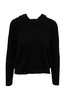 hooded sweater in black cotton