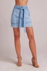 sunny utility skirt with sash in coastal wash