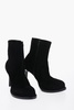suede ankle boots with side zip 10 cm
