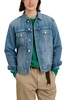 men's buckle back jean jacket in vintage wash