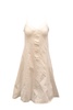 denim midi dress in white cotton
