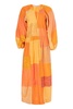 women's celeste sari dress in orange mango