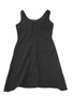 scoop-neck tank dress in black viscose