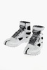reebok paint effect leather tabi high top sneakers with cuto