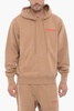 fleeced cotton hoodie with two pockets