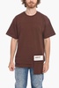 crew neck waist pocket cotton t-shirt