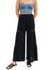 flare lace pant in black