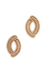 women's oval shape metal post earring