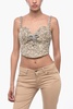 studded strap heart corset top with crystals