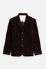 mill blazer in corduroy in chocolate