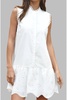 kimmie eyelet mini dress in white