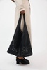 perforated soft tote bag in black