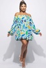off shoulder bubble dress
