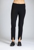 split hem ponte pants in black