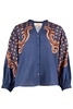 jill blouse in navy/camel