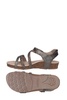 jillian braided quarter strap sandal in grey