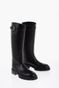 leather nes high boots with chainstrap