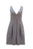 sleeveless stripe dress in blue print polyester