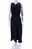 womens back zip sleeveless midi hurley dress midnight blue