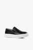 unisex pindot sneak loafer in black