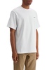 white organic cotton crew neck t-shirt with discreet logo
