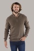 melange mink quarter zip