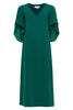 women's merediths midi dress in peacock drak green