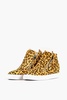 women's fur top & zip in sneaker in leopard