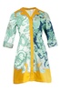 poppy dress in aqua paisley