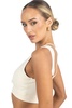 cleo color block activewear sportsbra in beige