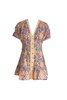 clementine short sleeve dress in peach sunset