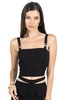 kim cropped top with buckles in  black