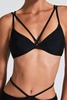 indigo bikini top in black