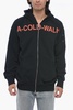 a cold wall logo print brushed cotton zipped hoodie