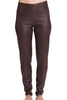 microfiber leather pant in brown
