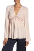 babydoll belted blouse in pink