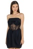 daisy strapless lace corset dress (black)