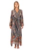 rue wrap 2 way sleeve maxi dress