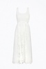 vivian lace cotton-voile midi dress in white
