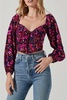edwina top in purple multi