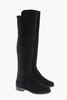 knee-high suede leather boots